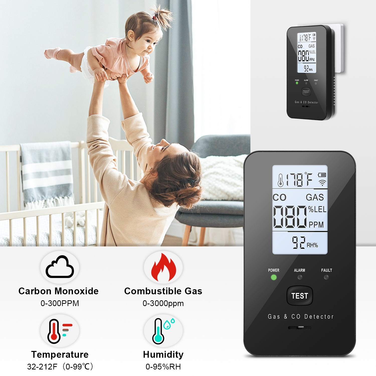 Combination Natural Gas Detect - Home Cooking Gas recension och pris