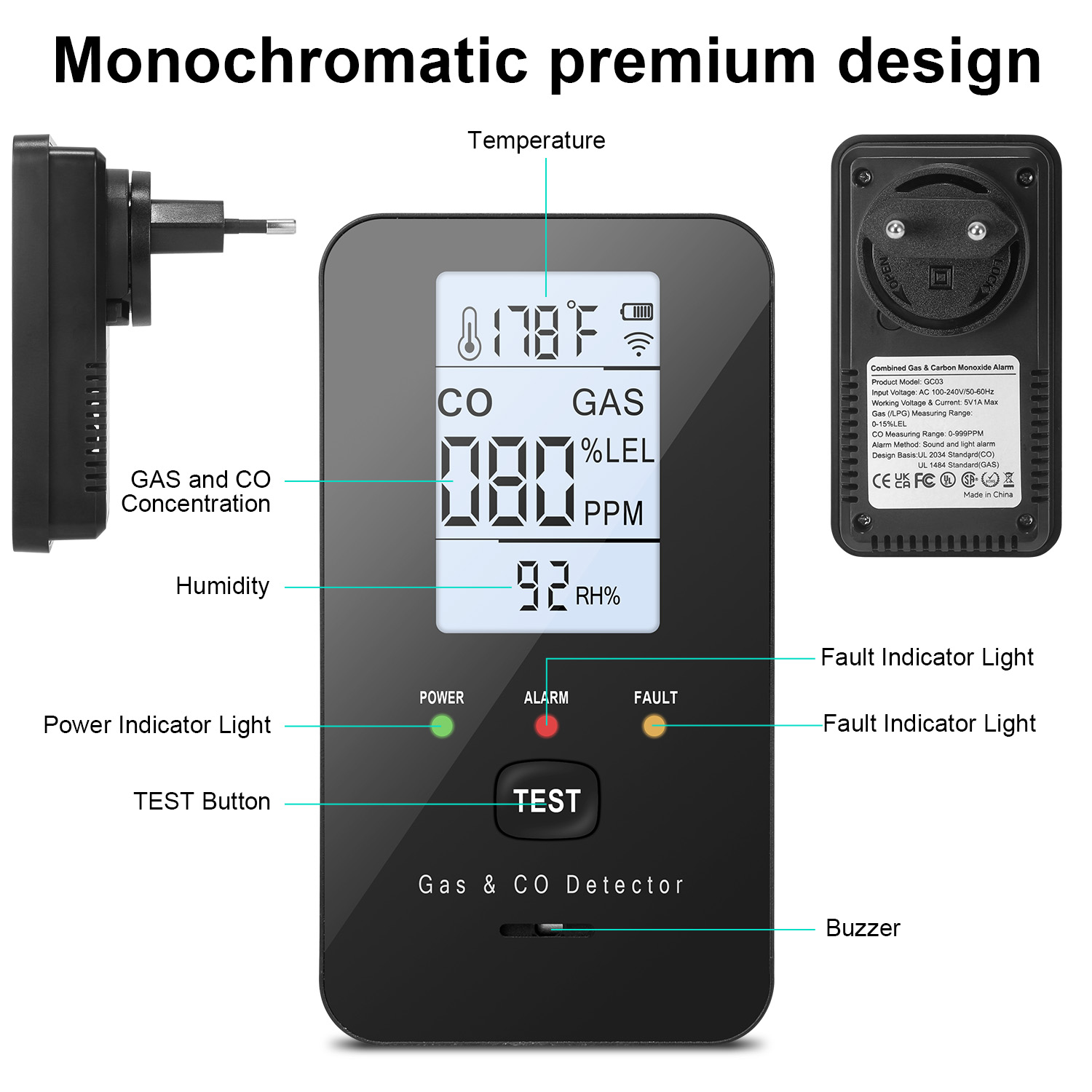 Combination Natural Gas Detect - Home Cooking Gas recension och pris