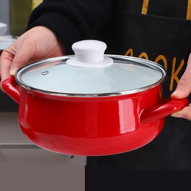 Enamel Soup Pot Thickened Cook - Home Cooking Cookbook recension och pris