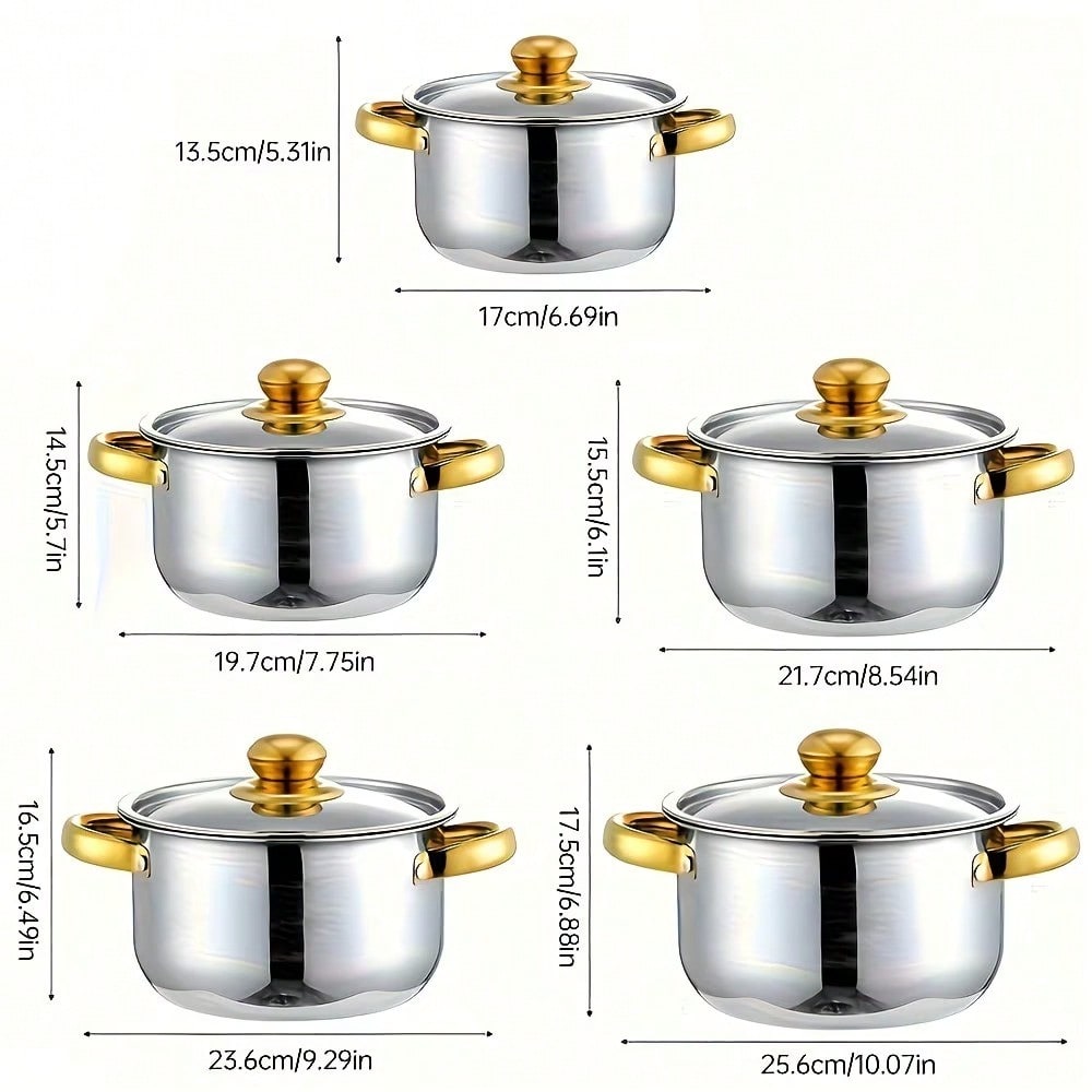Stainless Steel Pot Set Modern - Home Cooking Cookbook recension och pris
