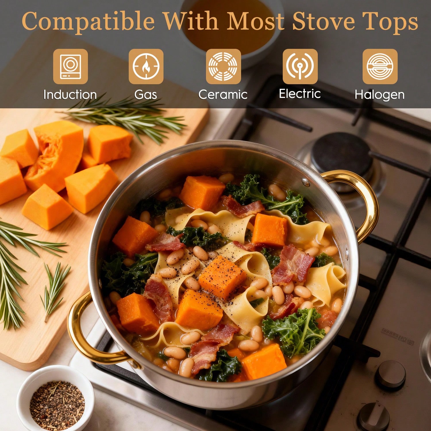 Stainless Steel Pot Set Modern - Home Cooking Cookbook recension och pris