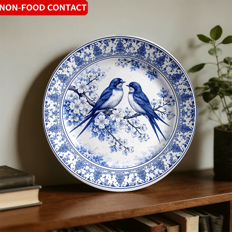 Decorative Plate with Blue-and - Home Cooking Recipes recension och pris