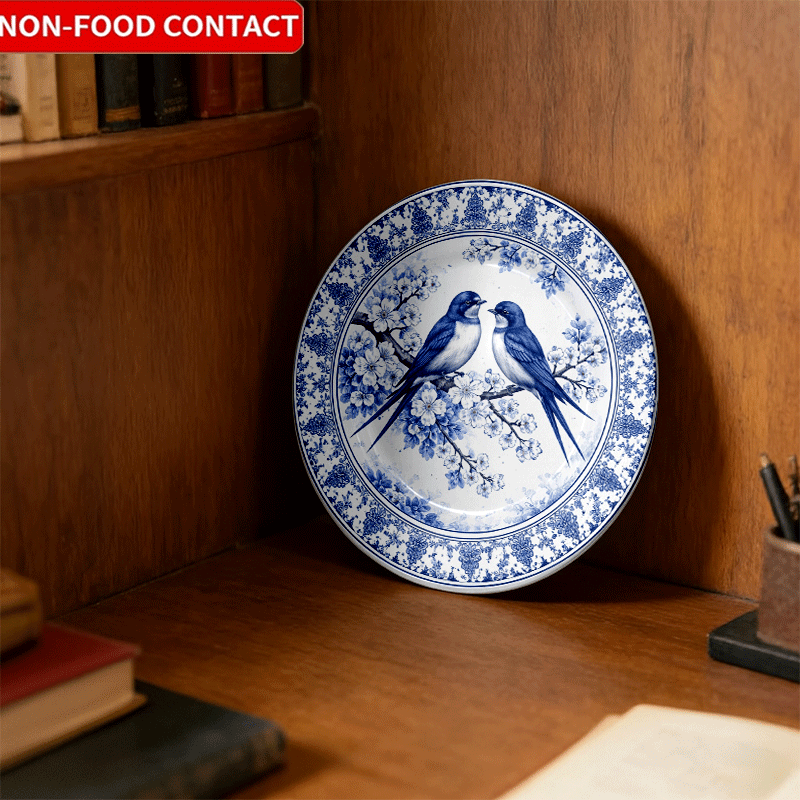 Decorative Plate with Blue-and - Home Cooking Recipes recension och pris