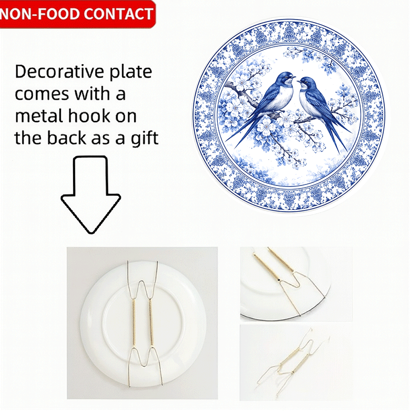 Decorative Plate with Blue-and - Home Cooking Recipes recension och pris